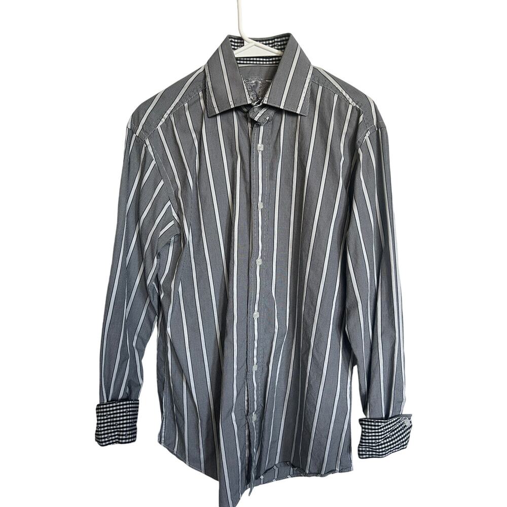 Bugatchi Mens Long Sleeve Button Polo Shirt